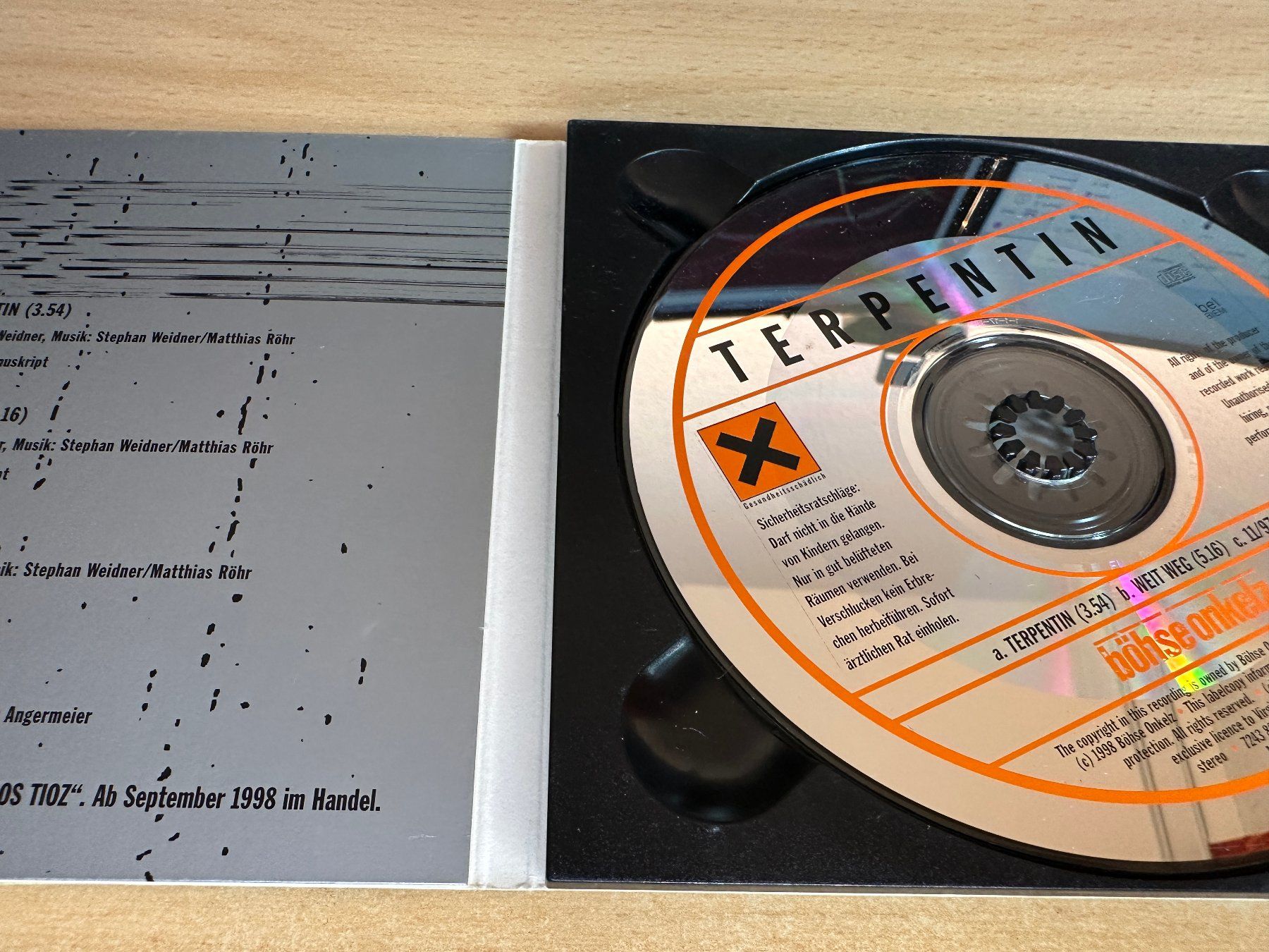 CD: Böhse Onkelz – Terpentin – Usato da Rikon im Tösstal venduto da Alpenmutz 2