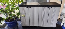 Kunststoff-Gartenschrank / Balkonschrank (2er-Set)