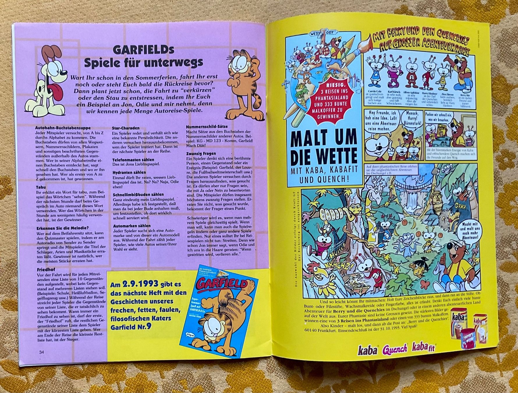 Comics: Garfield Heft Nr 8 von 1993 – Gebraucht aus Endingen von nathan05 8