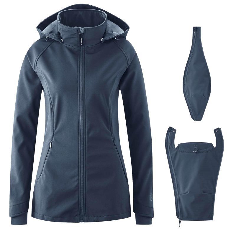 Mamalila Jacken: mamalila Allrounder Softshell Tragejacke navy L – Neu und originalverpackt aus Hergiswil NW von Bergsunne 3