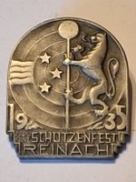 Aargauer Kantonales Schützenfest Reinach 1935 Anstecker 