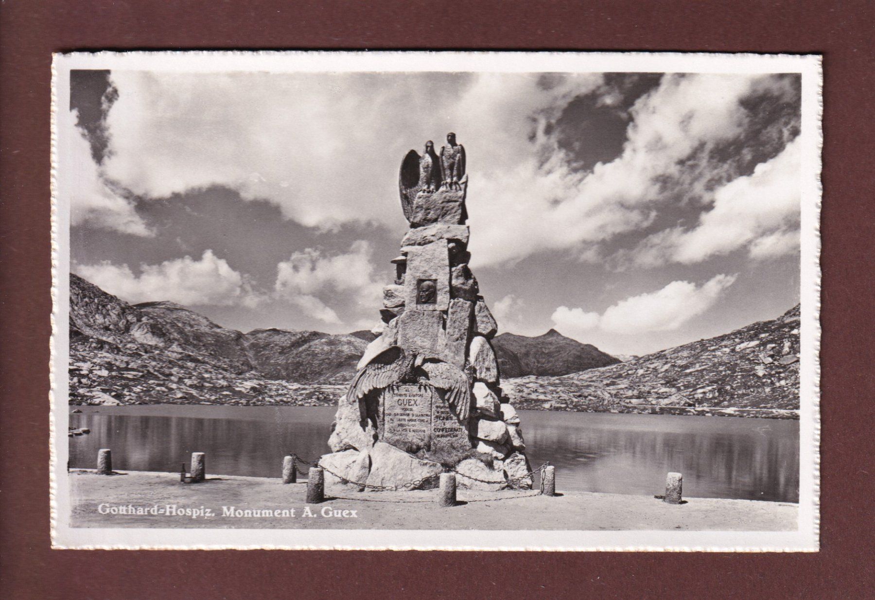 Cartoline postali: GOTTHARD-HOSPIZ - Monument Guex – Usato da Pully venduto da nicecards