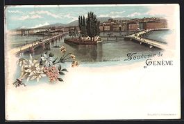Litho Genève, Ville et le Mont Blanc