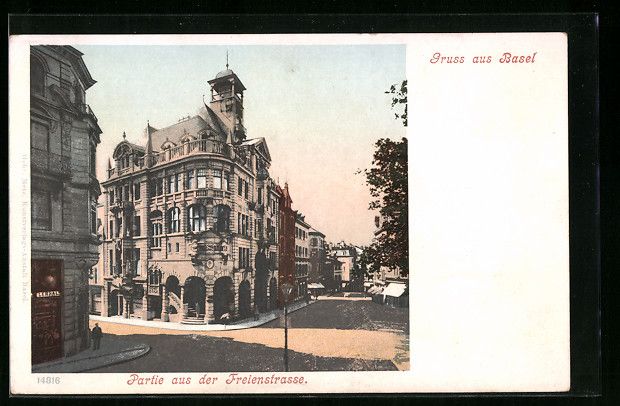 Cartes postales: AK Basel, Partie aus der Freienstrasse – D'occasion à Berlin par bartko-reher