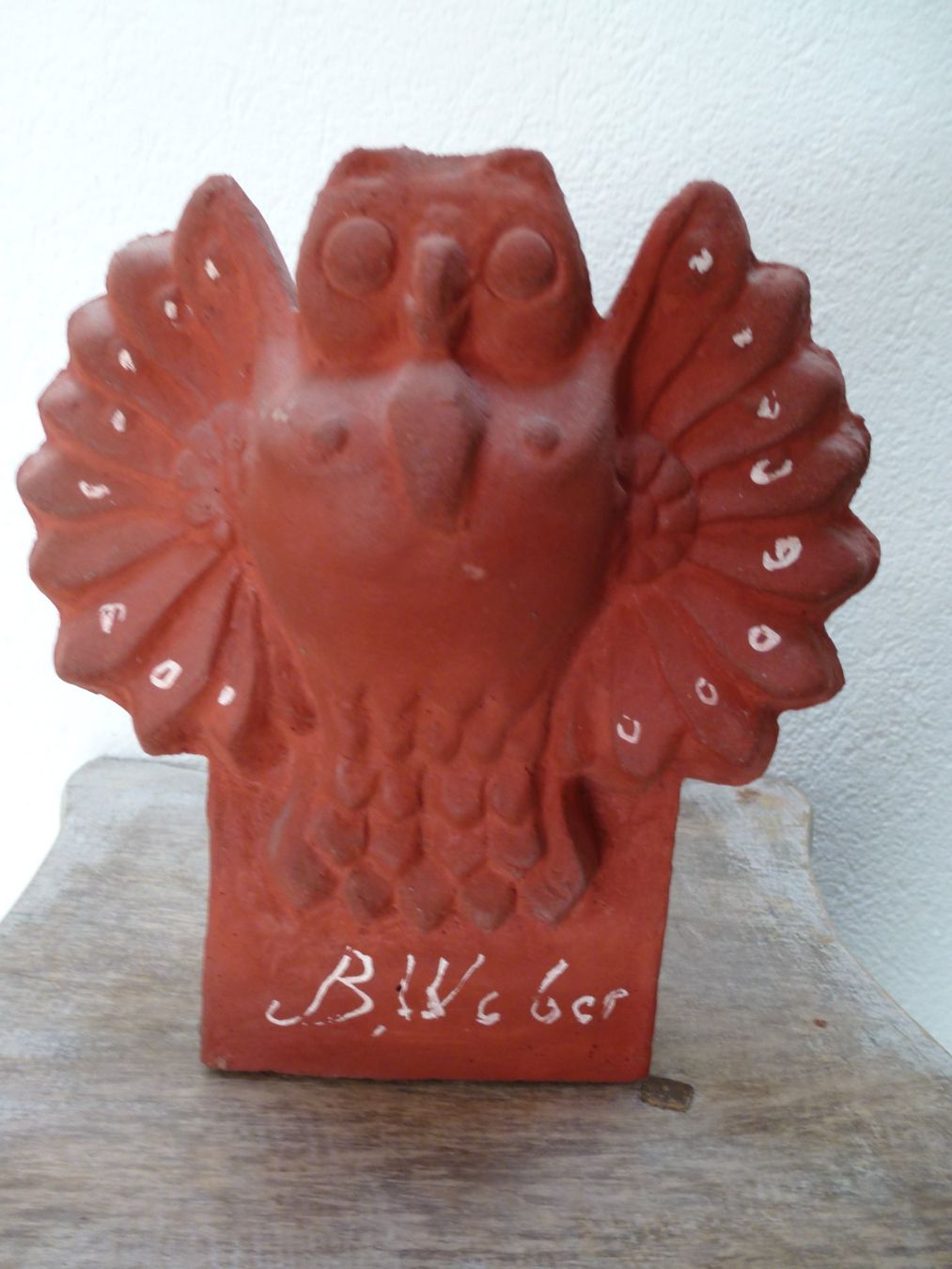 Skulpturen & Statuen: ROTE EULE / BRUNO WEBER 1931-2011 – Gebraucht aus Esslingen von eintagammeer
