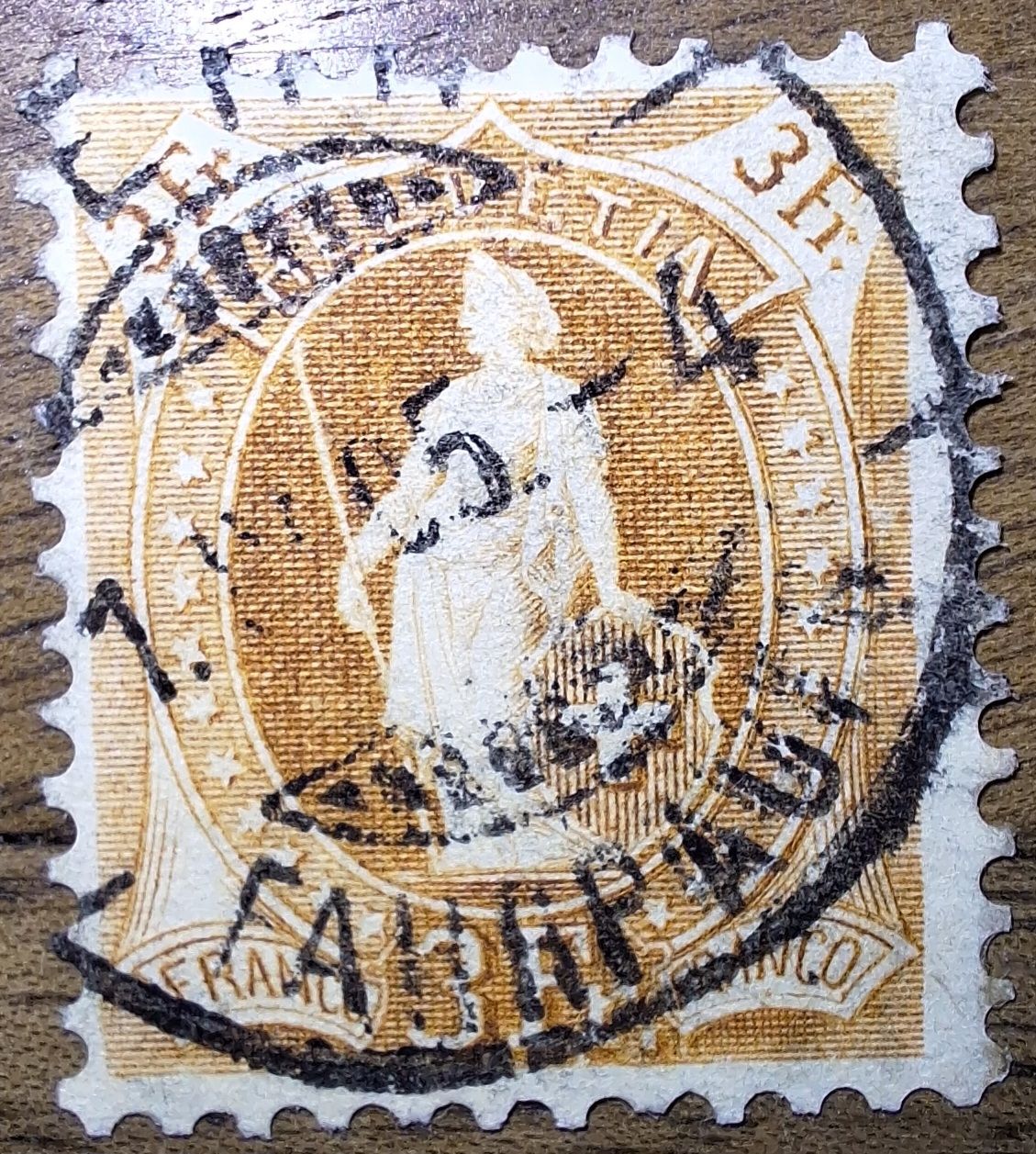 Tutti i francobolli: Stehende Helvetia 72E Kat. 40.- – Usato da Balgach venduto da SIMEON27