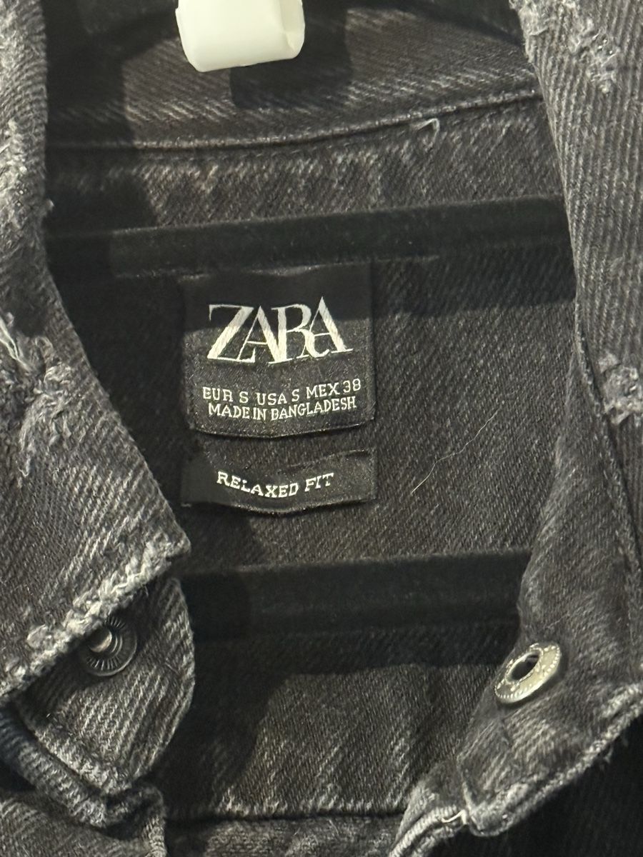 Veste En Jean Zara Taille S Bleue - Occasion En Très Bon état, Coupe Régulière Pour Femme