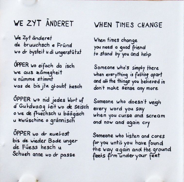 original CD RUTH MARGOT — WHEN TIMES CHANGE / WE ZYT ÄNDERET (Gebraucht ...