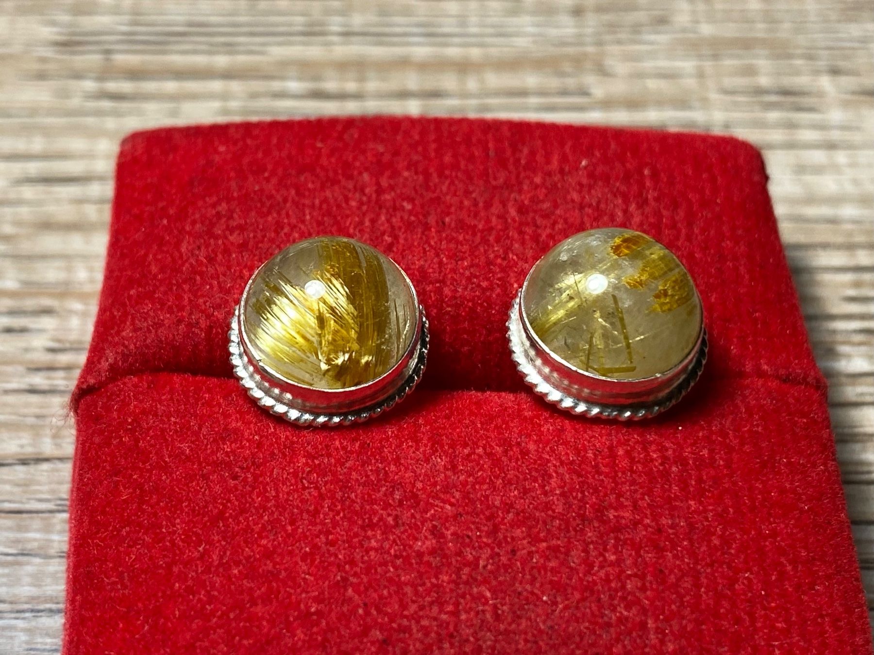 Orecchini pendenti & Orecchini a lobo: Silber Ohrstecker - natürlicher Rutilquarz – Nuovo e nell'imballaggio originale da Laax venduto da Kiki_Kingdom3 7