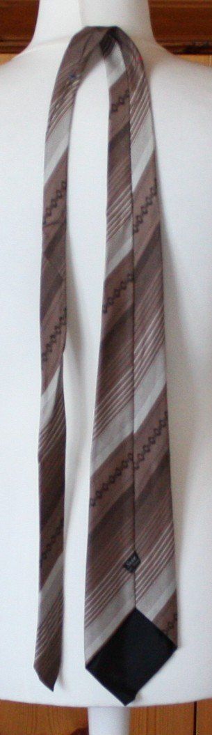Cravates: Krawatte Seide beige-braun – D'occasion à Flüelen par Diversicum-Textil 2