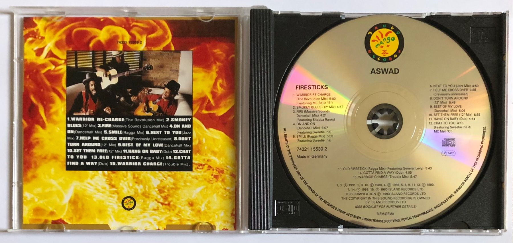 CDs: ASWAD - FIRESTICKS – Gebraucht aus Poliez-Pittet von Newtown-Records 2