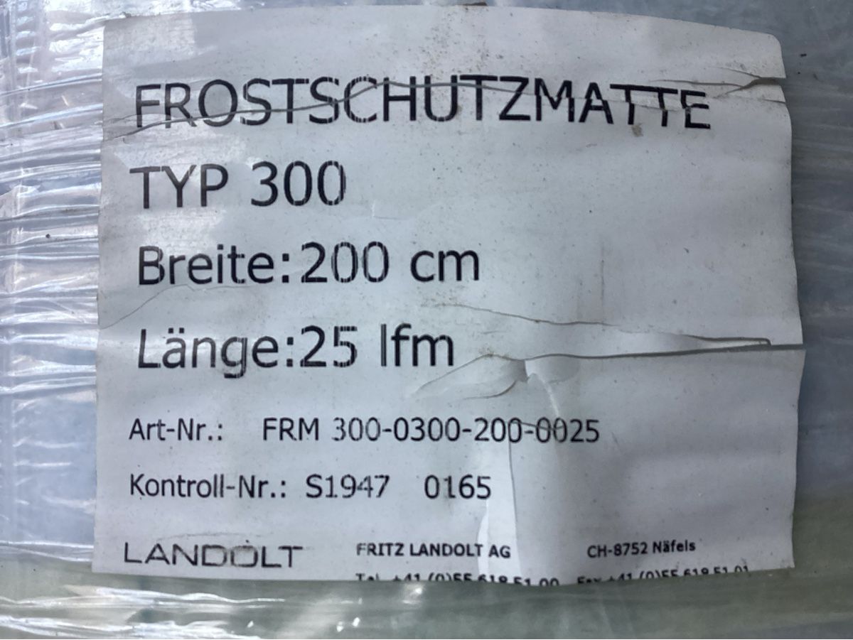 Tappetini fitness: Frost-und Bautenschutzmatte – Nuovo e nell'imballaggio originale da niederurnen venduto da Hagugelmann 2