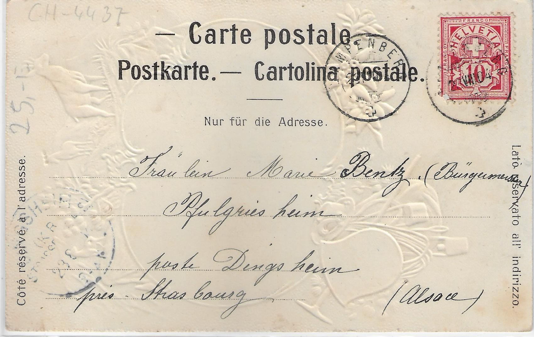 Cartoline postali: Waldenburg - Stadtpartie - Präge-Litho – Usato da Ettingen venduto da Kartenplanet 1