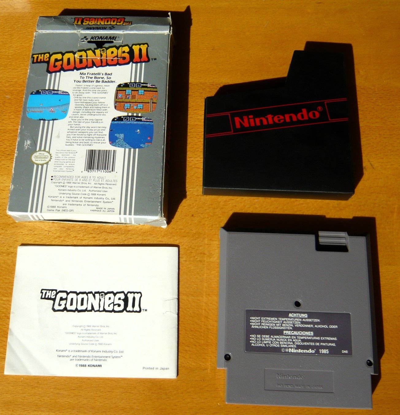 Nintendo Giochi: NES : Goonies 2, CIB – Usato da Onex venduto da Jaguar1986 3