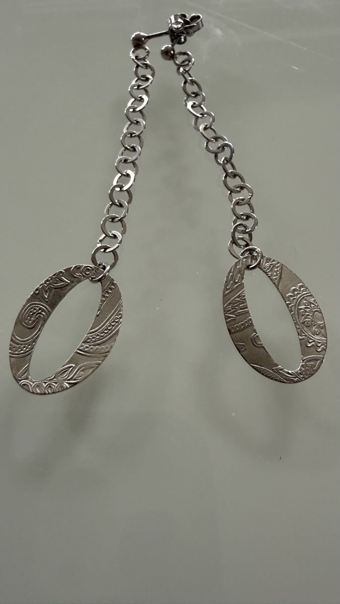 Orecchini pendenti & Orecchini a lobo: Silber-Ohrhänger, 7 cm lang – Nuovo e nell'imballaggio originale da Ebikon venduto da elischka 1