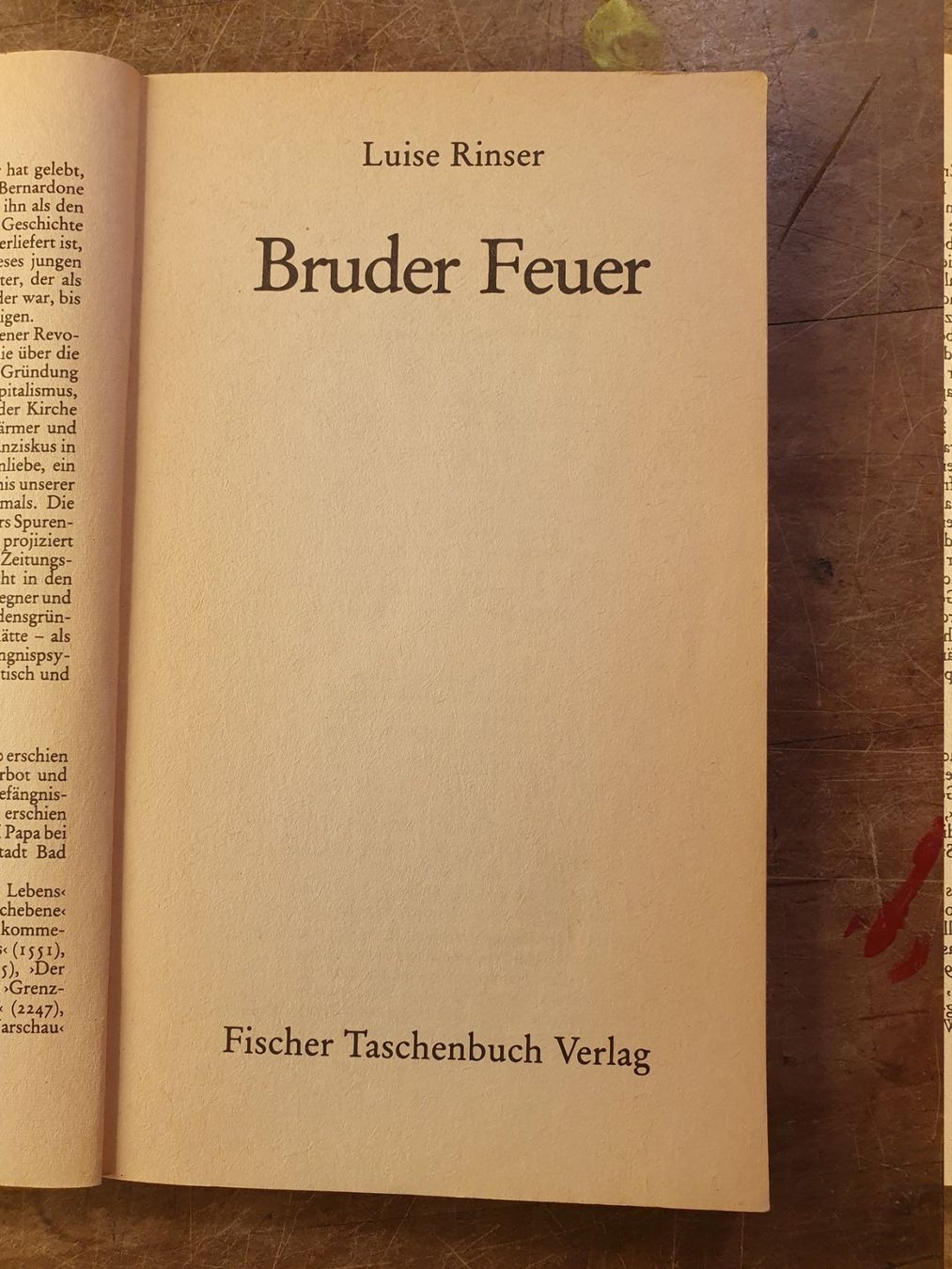 Libri: Bruder Feuer - Luise Rinser – Usato da Zürich venduto da loosebone 2