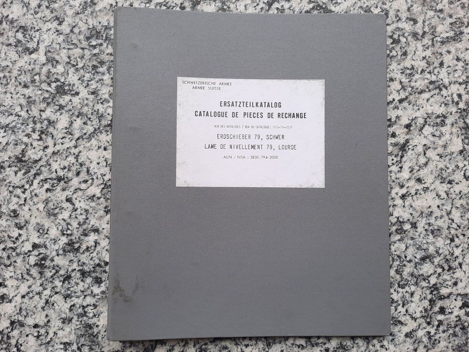 Libri: Erdschieber 79, Schwer - Ersatzteilkatalog – Usato da Ruswil venduto da Sammlergeist