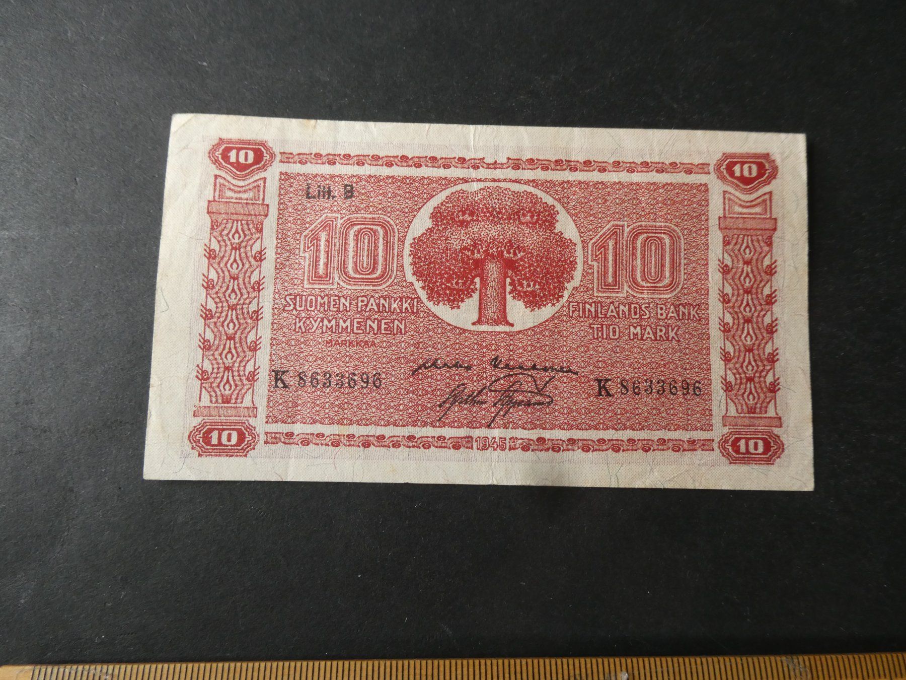 Banconote: Finnland 1945, 10 Markaa – Usato da Hinterforst venduto da Rohusri