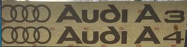 Audi Ring mit A3 oder A4  Aufkleber