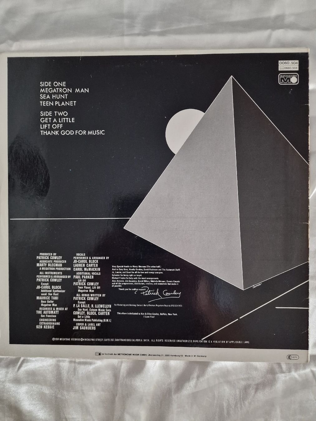 Dischi in vinile: Patrick Cowley - Megatron Man – Usato da Pfaffnau venduto da gunport 4