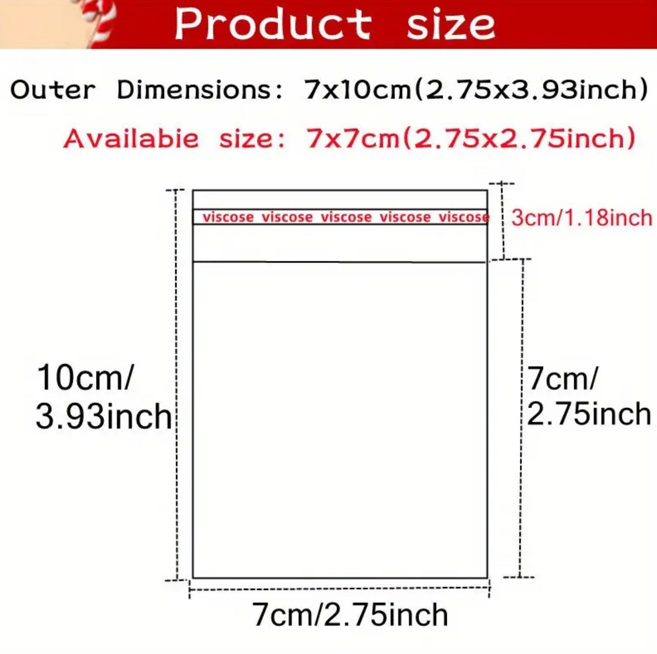Folien: 100 Stk. Beutel Geschenkbeutel 7x10cm Selbstklebend Neu – Neu und originalverpackt aus Suhr von SchnapperCH 1