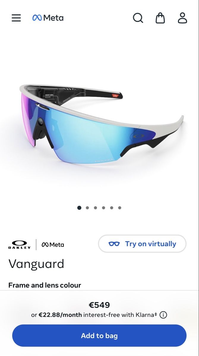 Oakley Lunettes & Verres: Oakley Vanguard Meta Glasses White or Black – Neuf avec emballage d'origine à Breganzona par san_mc9w 6