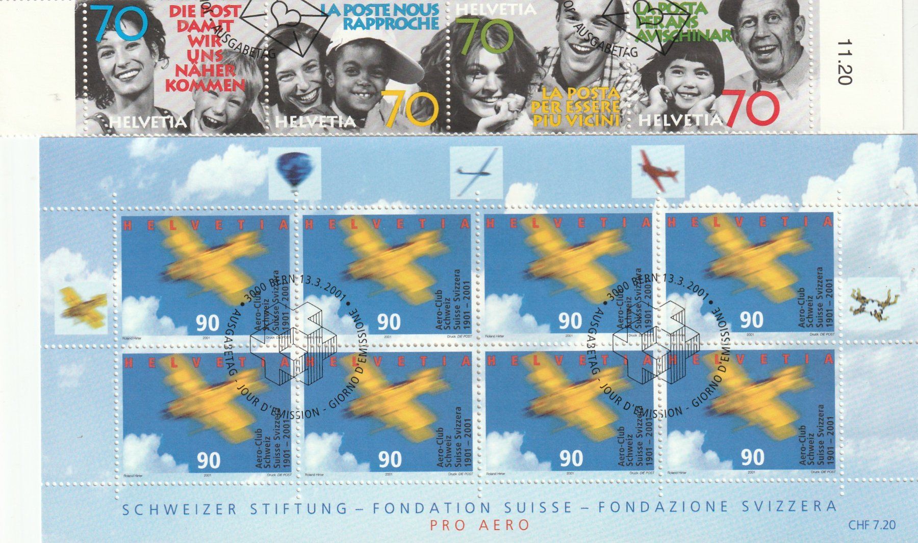 Alle Briefmarken: CH Briefmarken Lot diverse  Kleinbogen gestempelt – Gebraucht aus Rupperswil von Ema10 3