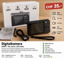 Digitalkamera 64MP 18x Zoom HD Video guter Zustand neuwertig