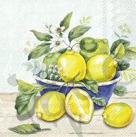 Serviette lemon in bowl 25x25 (1652) 2Stk.