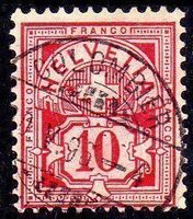 COLOMBIER 1896 ZIFFERMUSTER 10RP SBK 61B VOLLSTEMPEL - N226