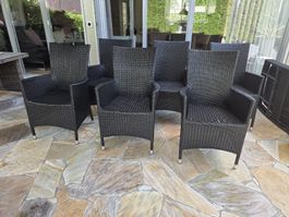 6Rattan Gartenstühle