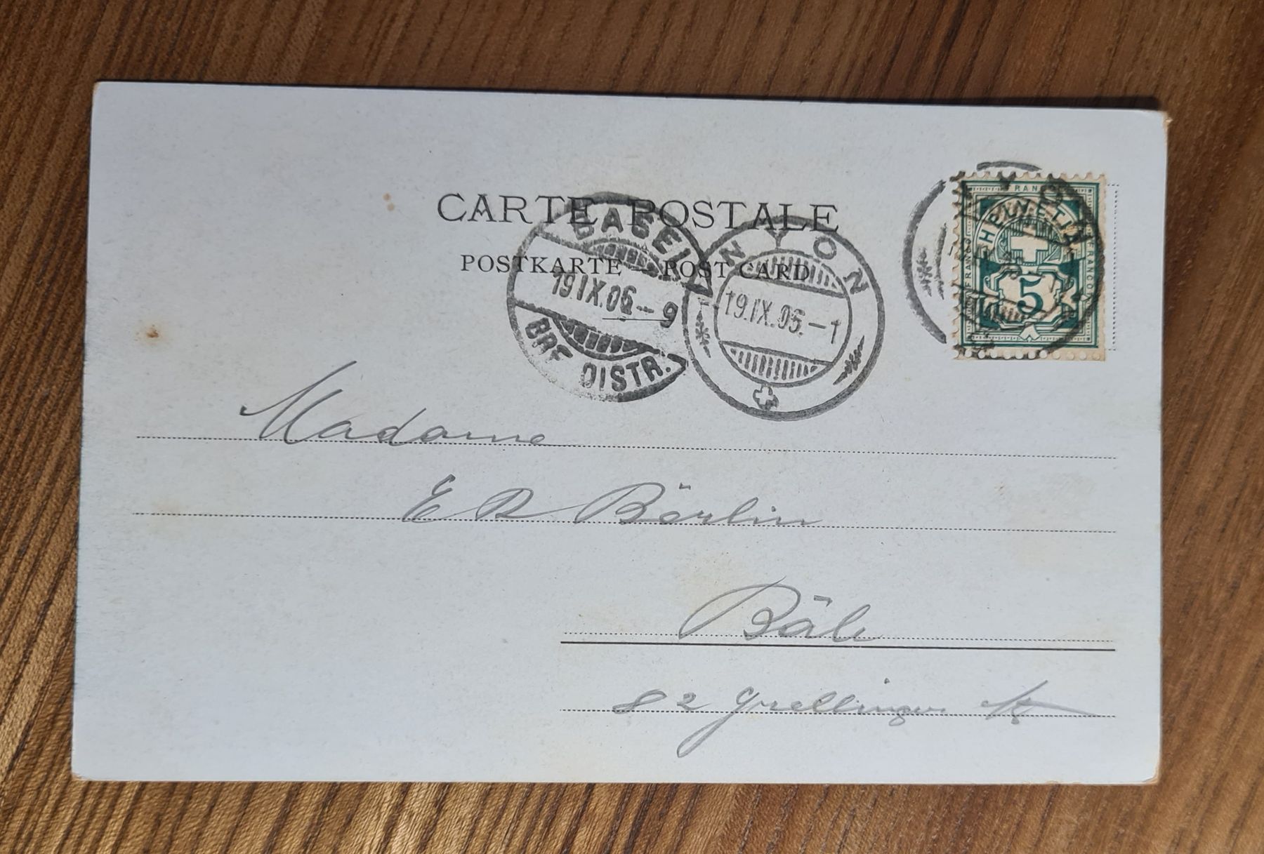 Cartoline postali: Nyon mit Schiff 1906 – Usato da Ebikon venduto da Donar50 1