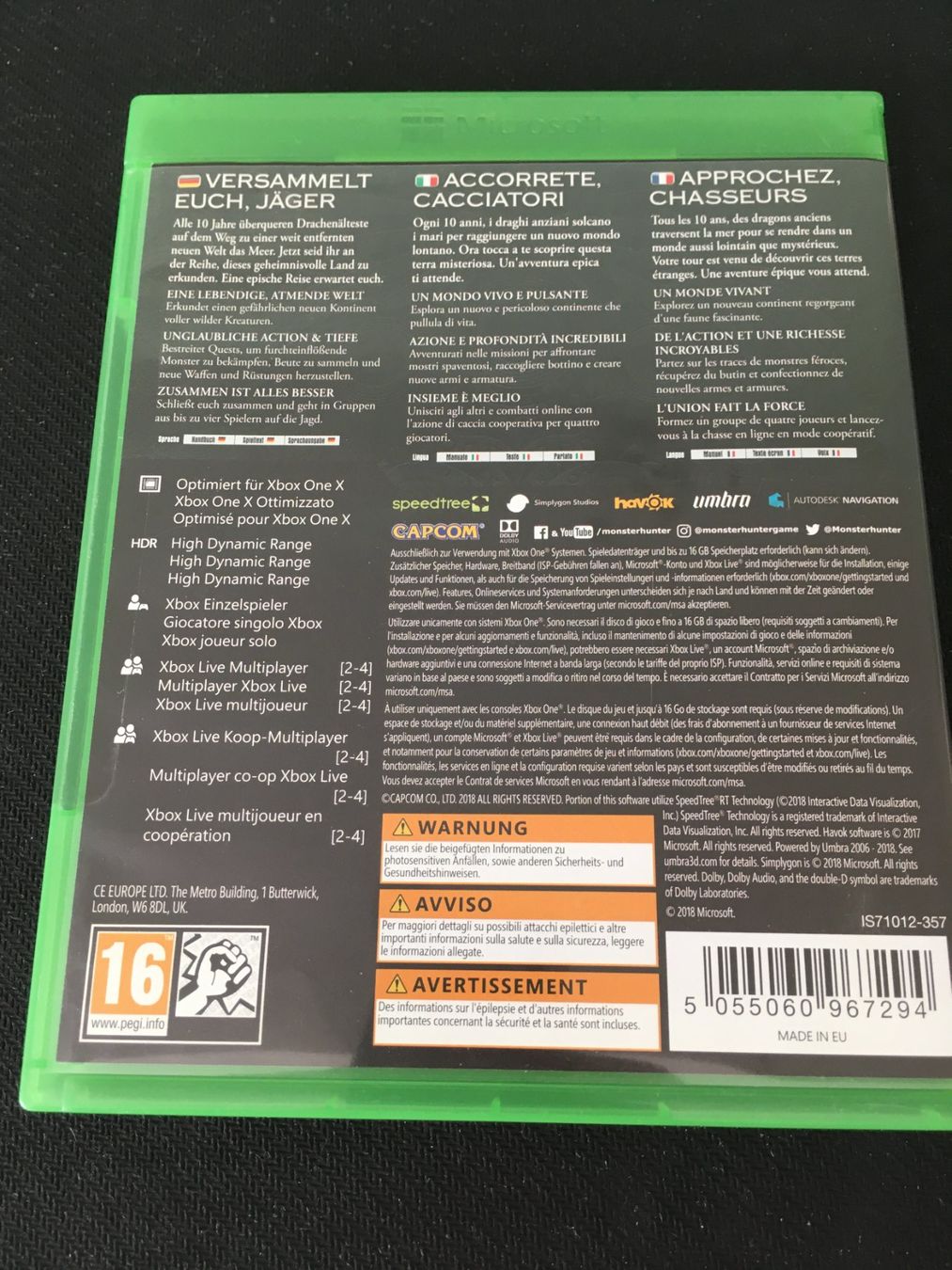 Microsoft Giochi: Monster Hunter World für Xbox One – Usato da St.Gallen venduto da sjosjo 1