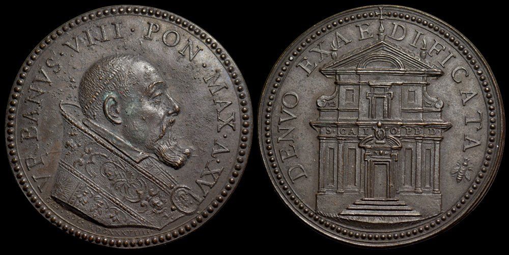 b- Rom, Urban VIII, Medaille AN XV (1638) (Gebraucht) in Chiasso für ...
