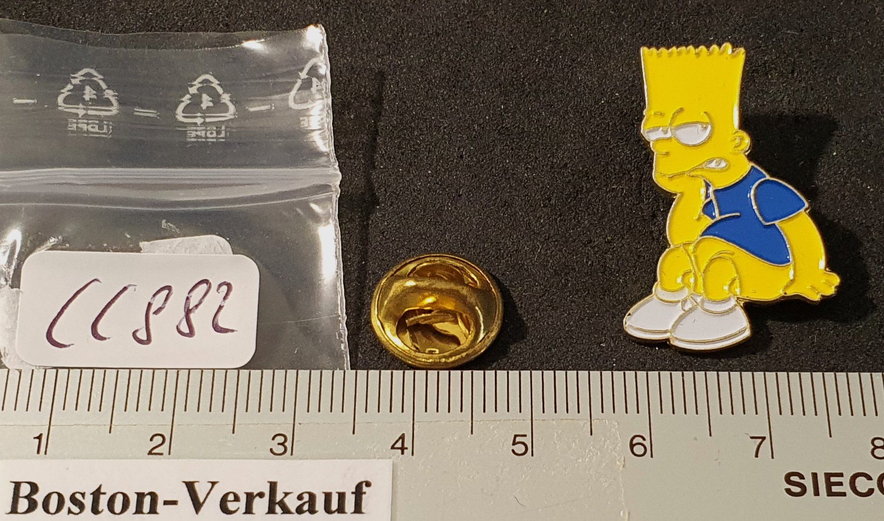 Plaketten & Abzeichen: CC882 - Pin Bart Simpson / The Simpsons – Gebraucht aus Reinach BL von Boston-Verkauf 1