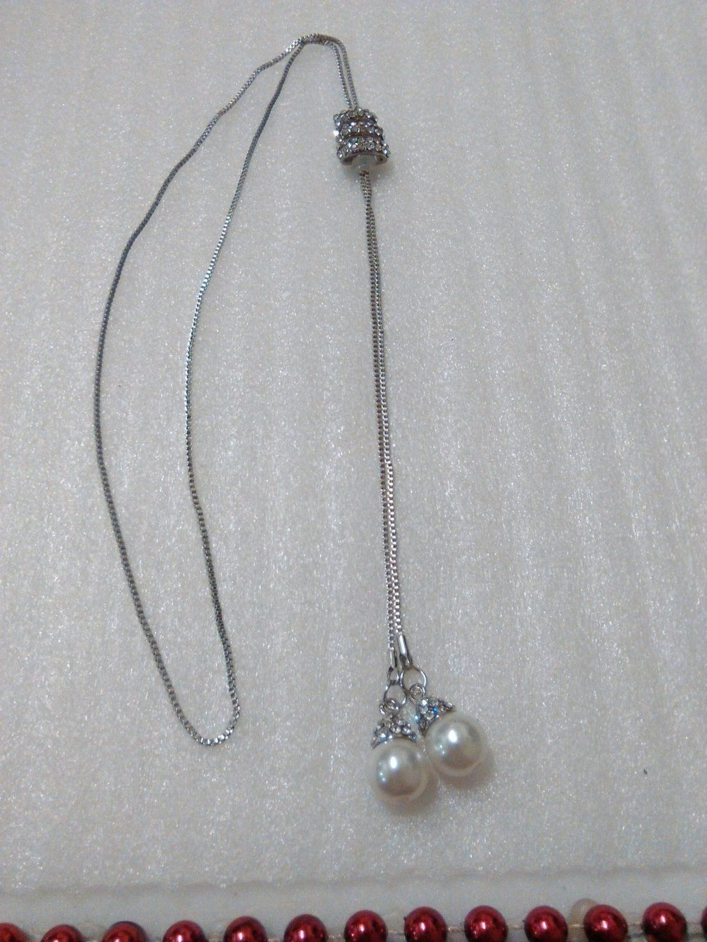 Catenine: kette mit echt swarovzki und perlen – Nuovo (secondo la descrizione) da Basel venduto da bijoutrie_4 5