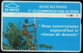 Telefonkarte Benin 210A_00708 Telecom-Arbeiter