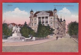 ZÜRICH STADTHAUSQUAI MIT GEISERBRUNNEN