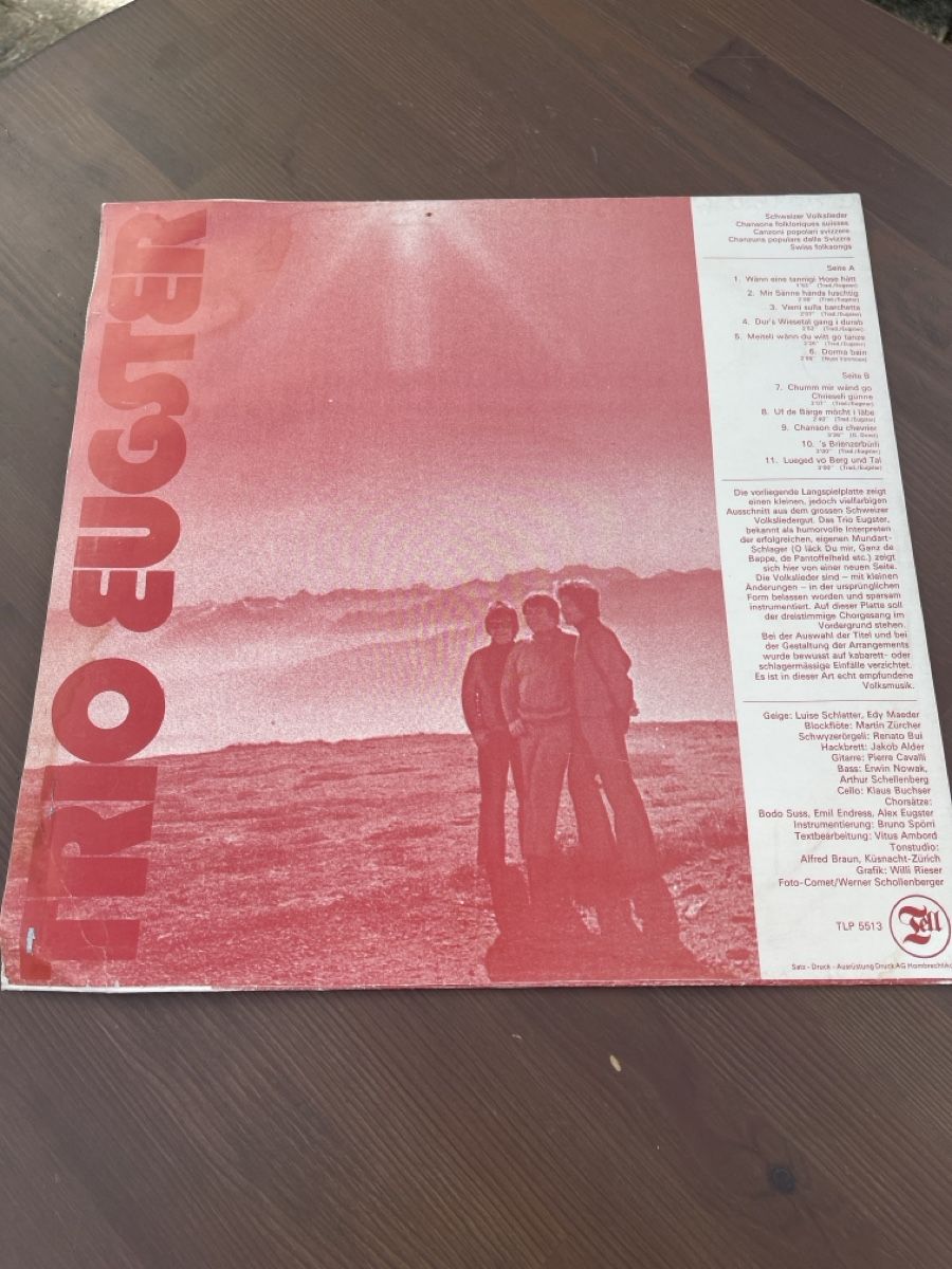 Dischi in vinile: Trio Eugster Schallplatte Schweizer Volksmusik LP – Usato da Unterkulm venduto da AnoliOccasion 1