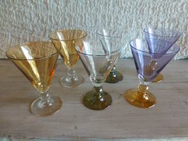 6er Set  Glaskelch, Dessertschale, Coupegläser, Eisbecher
