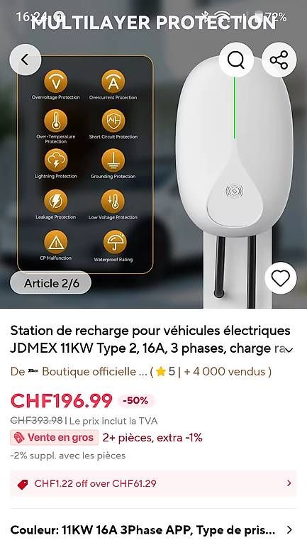 Caricabatterie: Chargeur véhicule électrique – Usato da St-Prex venduto da Tadani1162 4