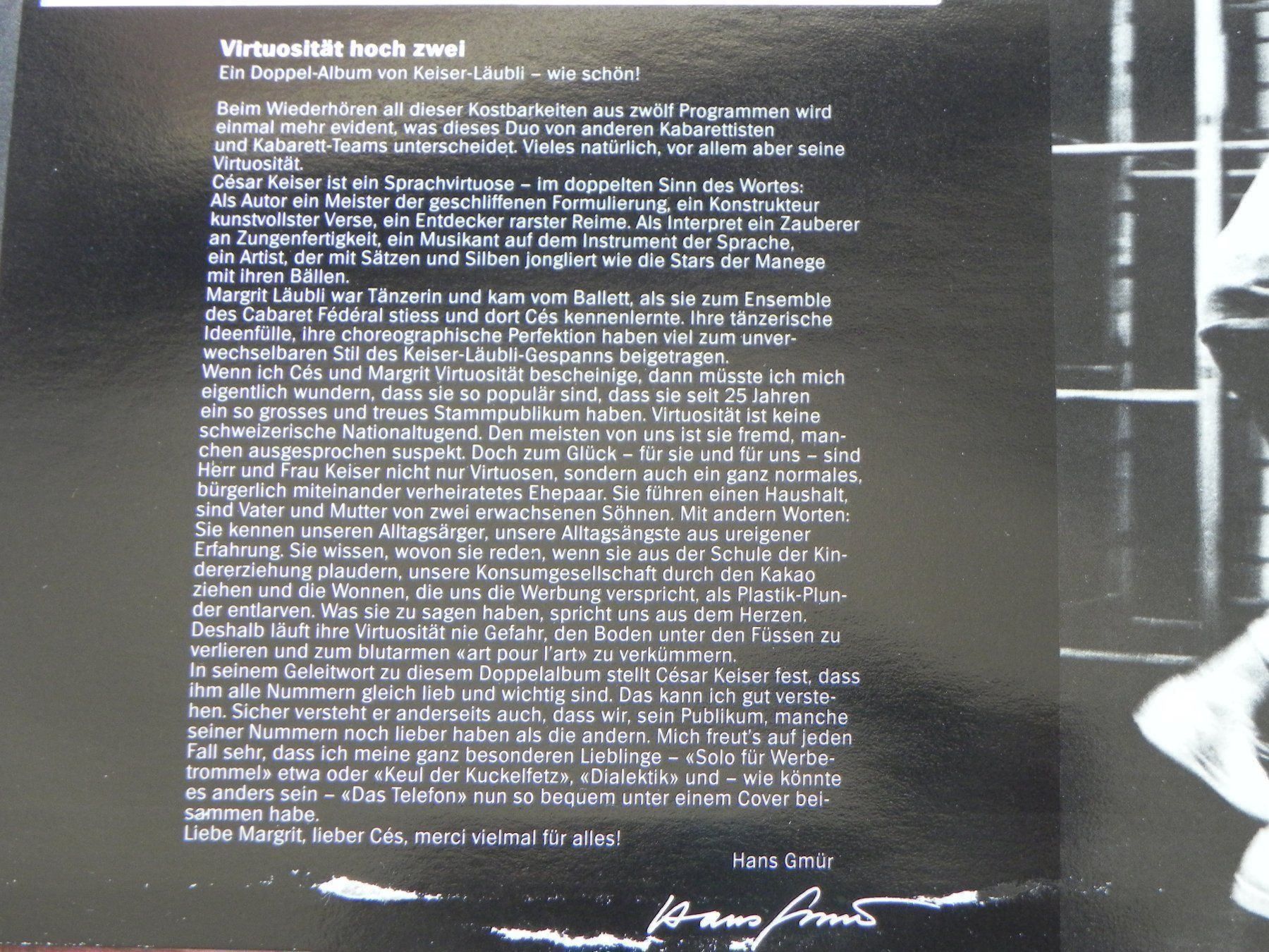 Dischi in vinile: Doppel LP Margrit Läubli & César Keiser – Usato da Siebnen venduto da krimsie 3