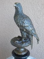 32 cm Bronze Skulptur Raubvogel ADLER von A.THORBURN 3600 gr