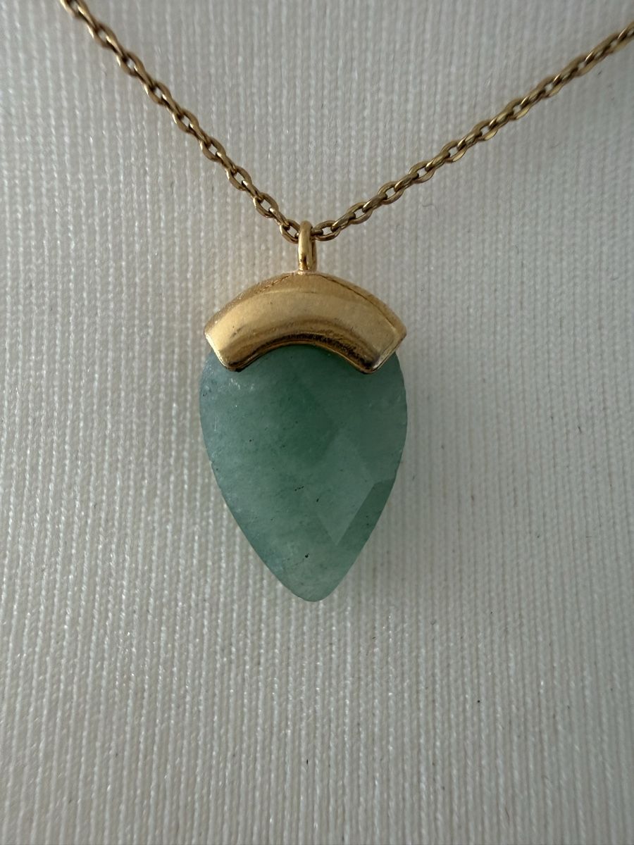 Catenine: Kette goldfarben mit Jade Stein Accessoires  – Nuovo (secondo la descrizione) da Stansstad venduto da InStyle8 5