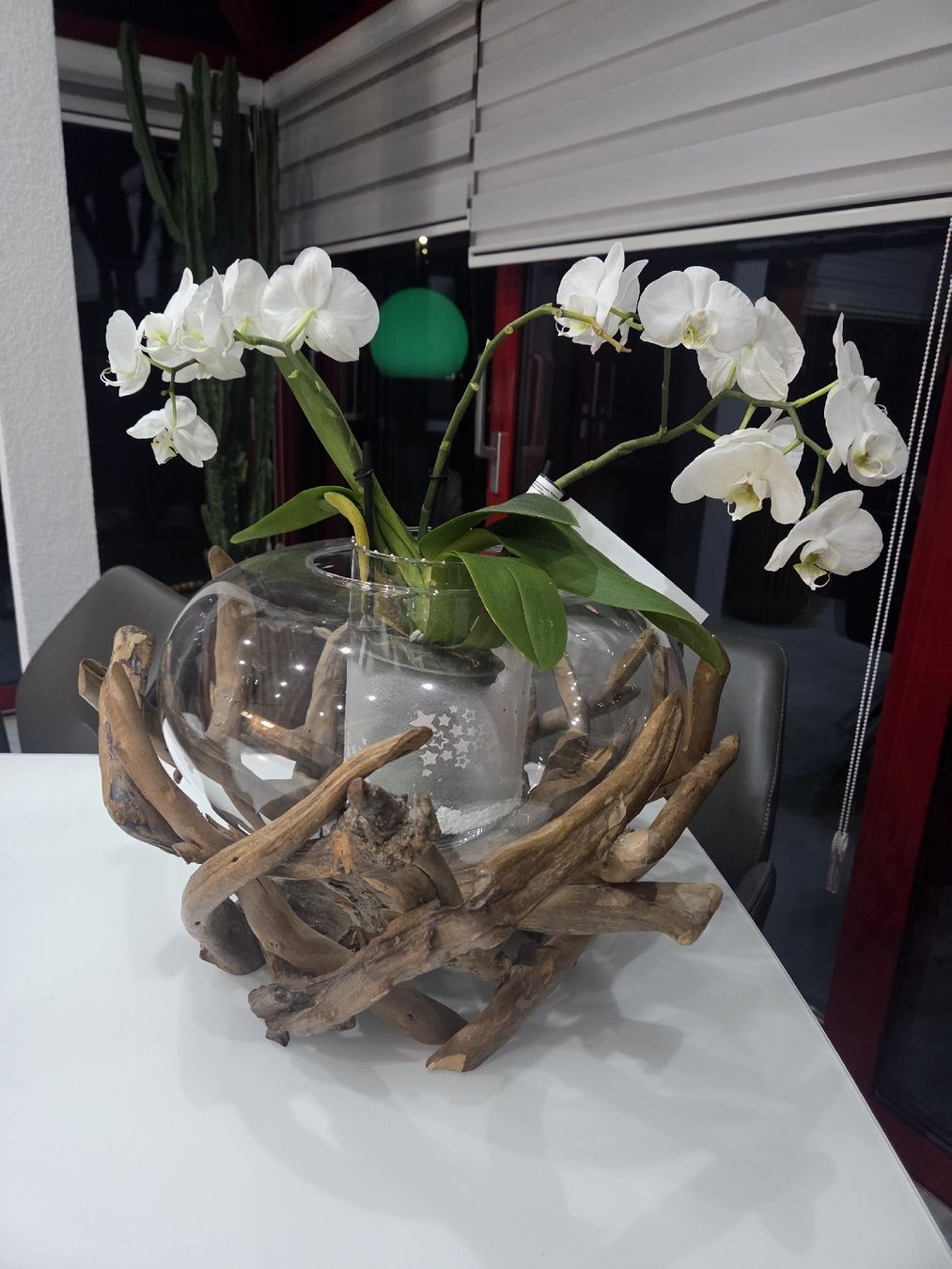 Vasi per fiori: Blumenvase aus holz und glas – Usato da Deitingen venduto da moni036 1