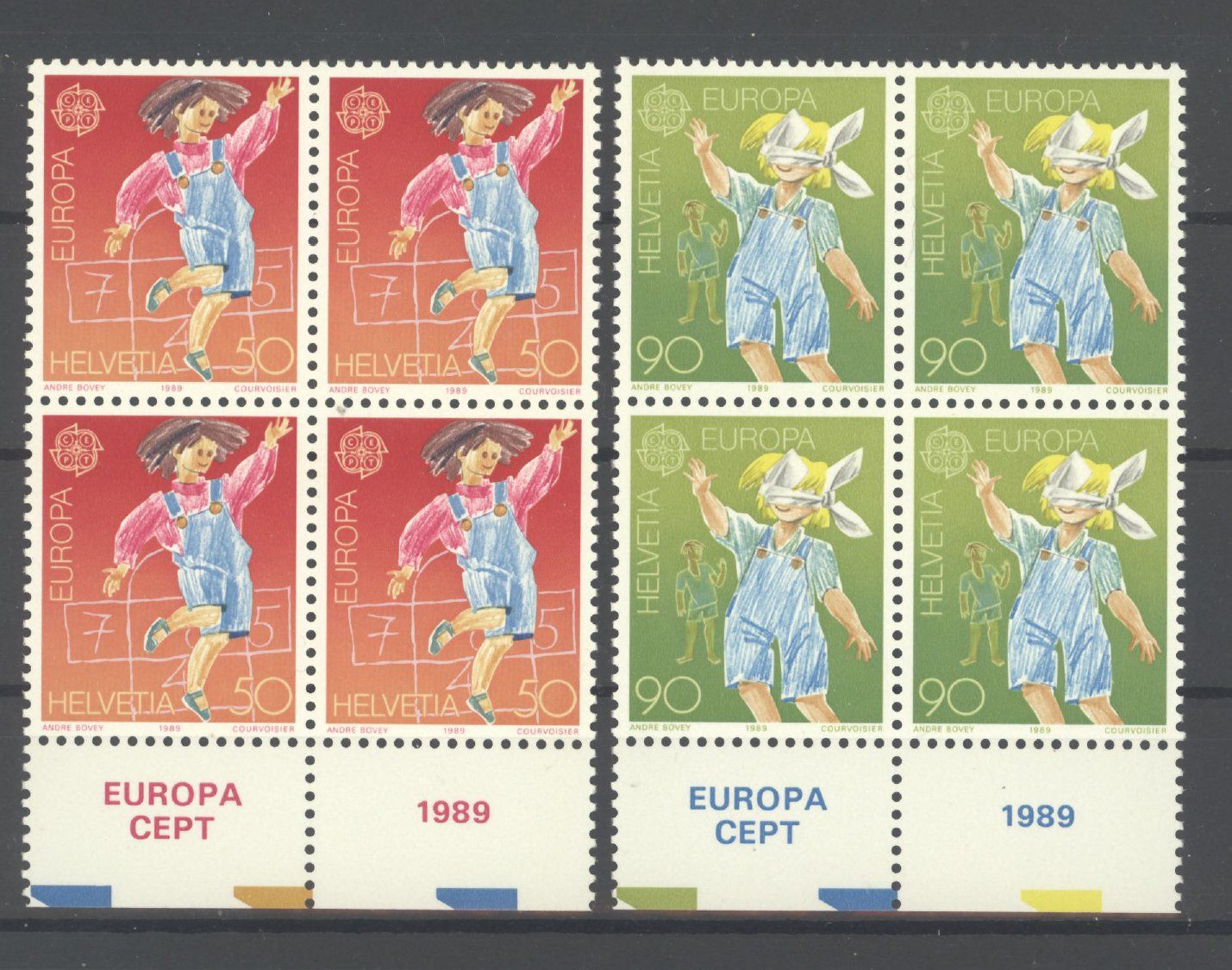 Tutti i francobolli: 1989, Europa Viererblöcke ** – Usato da Willisau venduto da Vollstempel