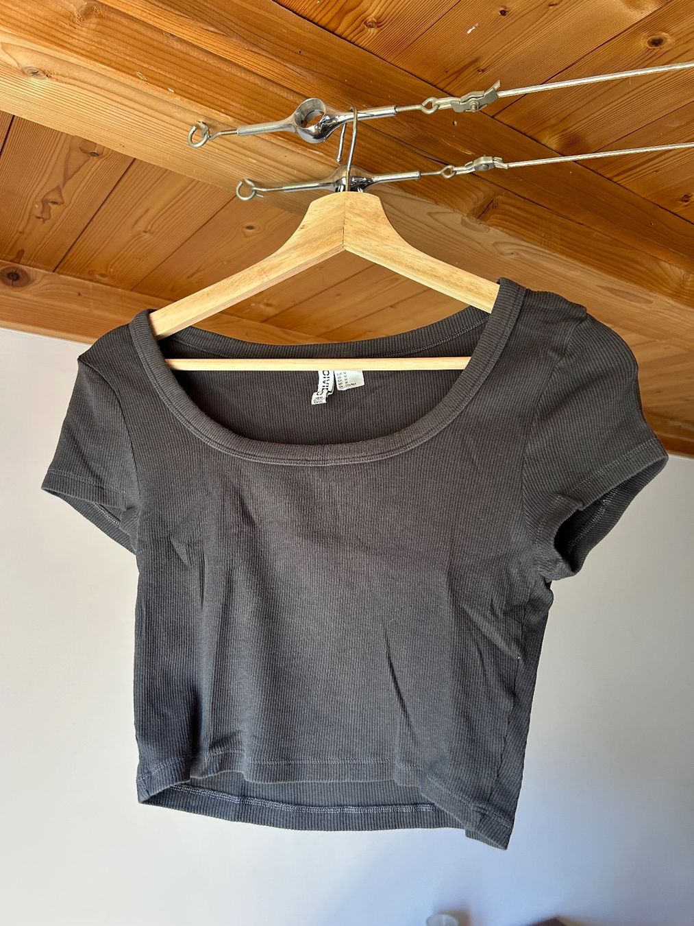 H&M Top: H&M Basic Shirt, Top, Grösse M, dunkelgrau – Usato da Erlen venduto da nin_b8c6