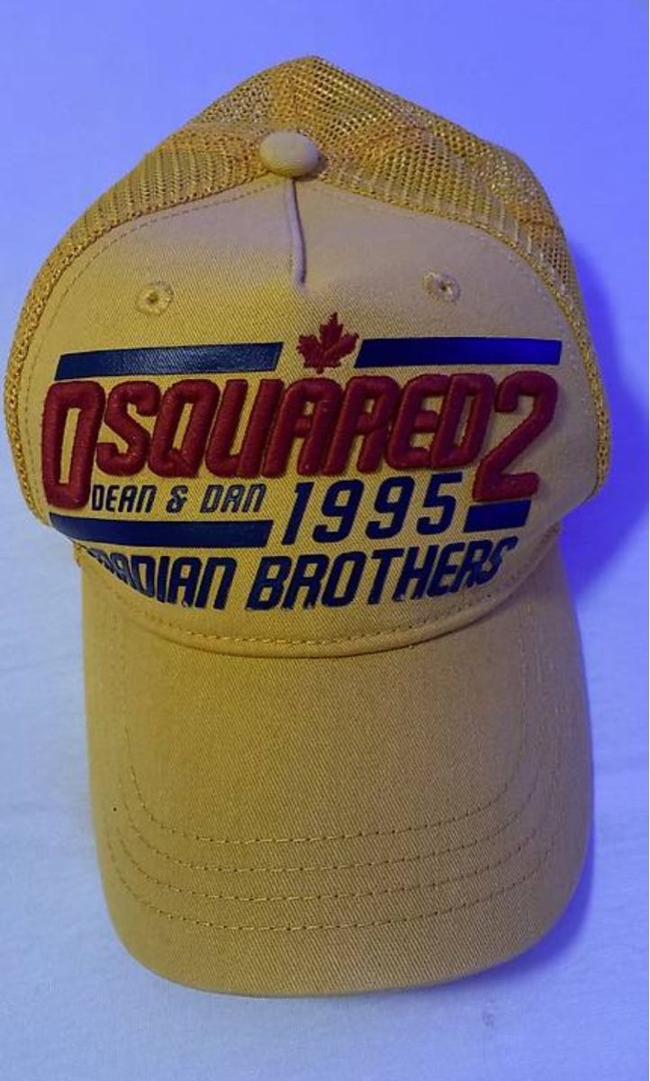Dsquared2 Altro in  Abbigliamento & Accessori: DSQUARED2 Cap Gelb Trucker Sommer Baseballkappe – Usato da Wil SG venduto da lab_xx98 1