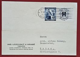 DEUTSCHES REICH ROT KREUZ TSCHECHIEN BRNO BRÜNN PARFUSS 1940