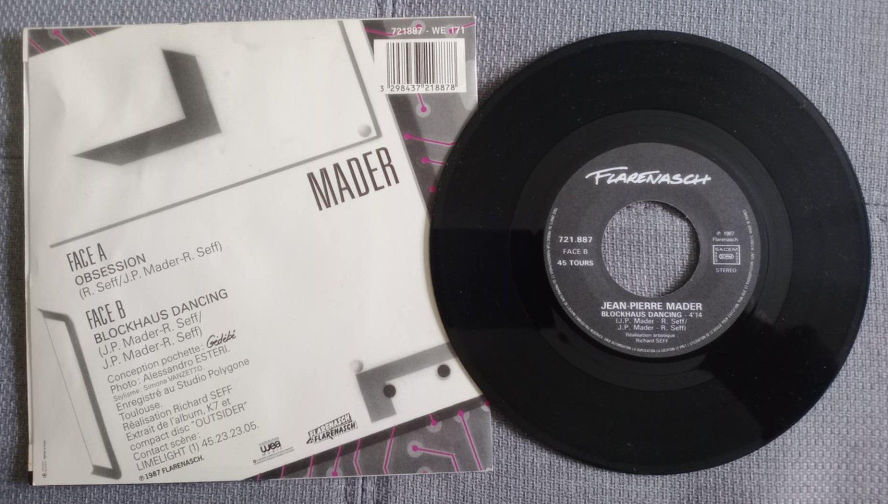 Schallplatten: MADER Jean-Pierre - Obsession / disque vinyl 45t – Gebraucht aus Le Locle von borgespatricia 1